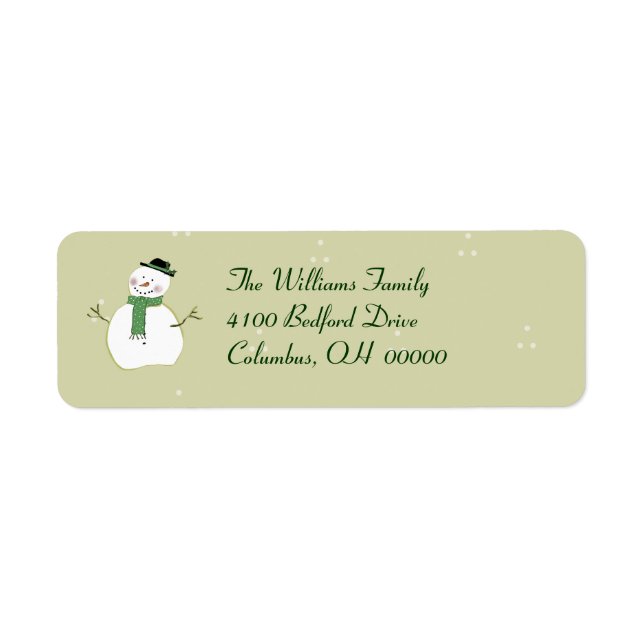 Snowman Address Label (Vorne)