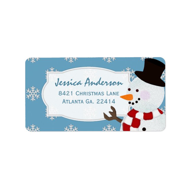Snowman Address Stickers Adressaufkleber (Vorne)