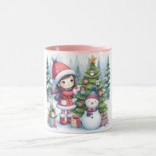 Snowman and Friends Kinder Weihnachten Tasse