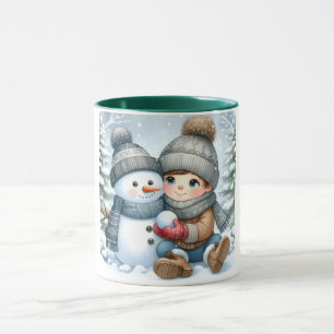 Snowman and Friends Kinder Weihnachten Tasse