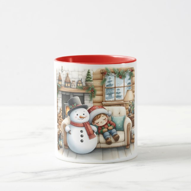 Snowman and Friends Kinder Weihnachten Tasse (Zentrum)