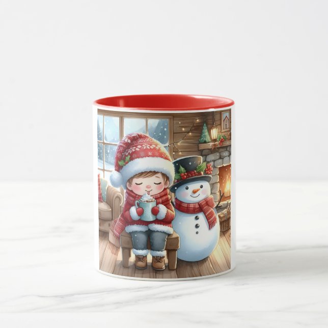 Snowman and Friends Kinder Weihnachten Tasse (Zentrum)