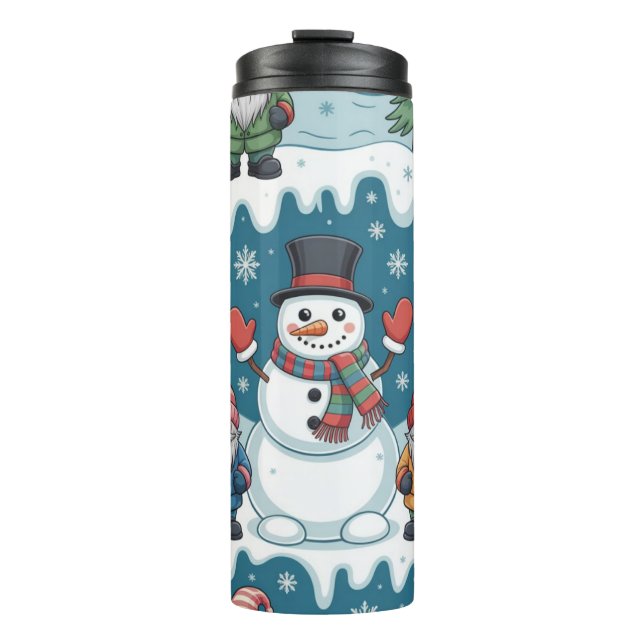 Snowman and Gnome Village Thermosbecher (Vorderseite)