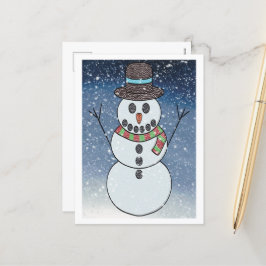 Snowman avec BG - Carte postale