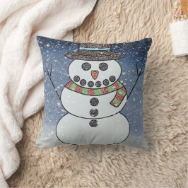 Snowman avec BG (simple) - Coussin