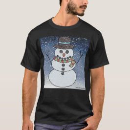 Snowman avec BG (vivid) - T-shirt noir homme
