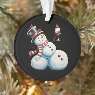 Snowman Avec Vin Noël Drôle Noël Cadeau de Noël