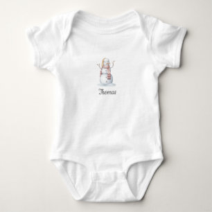Snowman Baby Bodysuit Strampler