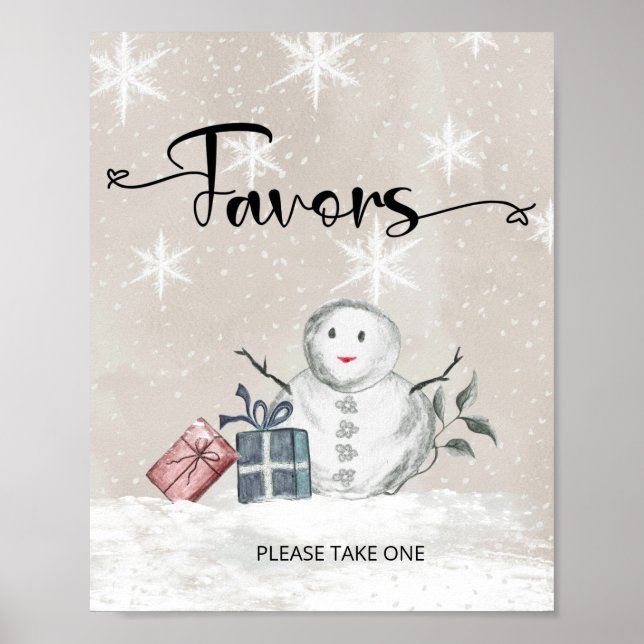 Snowman Baby Dusche Favoriten Poster (Vorne)