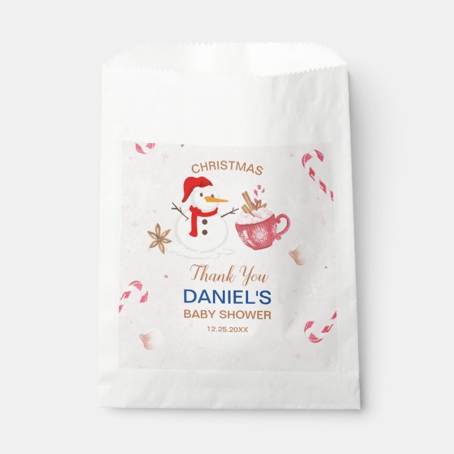 Snowman Baby Shooter Vielen Dank für Ihre Unterstü Geschenktütchen (Vorderseite)