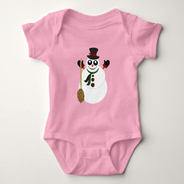 Snowman Baby Strampler (Vorderseite)