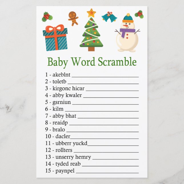 Snowman Baby Wortspiel (Vorderseite)