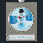 Snowman Baby's First Christmas Frame Ornament<br><div class="desc">Der erste Weihnachtsrahmen des Babys ist ein wunderbarer Sake für das erste Weihnachtsfest Ihres Babys. Auch macht ein gutes Geschenk für die ersten Babys von Familie und Freunden. Passen Sie den Text nach Bedarf an.</div>
