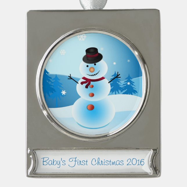 Snowman Baby's First Christmas Ornament (Vorderseite)