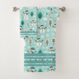 Snowman Badhandtuch Set