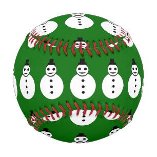 Snowman Baseball lächelt Weihnachten