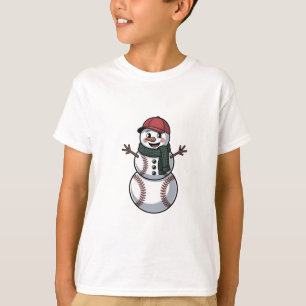 Snowman Baseball Weihnachtsfeier WeihnachtsBasebal T-Shirt