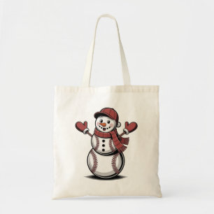 Snowman Baseball Weihnachtssportliebhaber Tragetasche