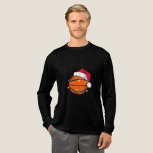 Snowman Basketball Weihnachtsfeiertag Weihnachtsfe Tri-Blend Shirt
