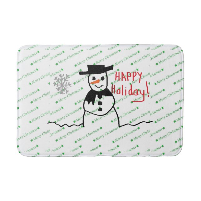 Snowman Bath Mat Badematte (Vorderseite)