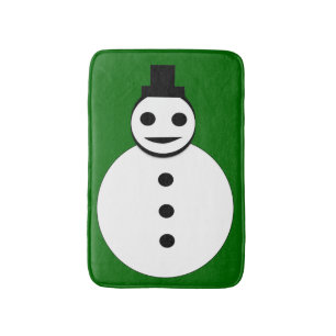 Snowman Bath Mat lächeln Weihnachten Badematte