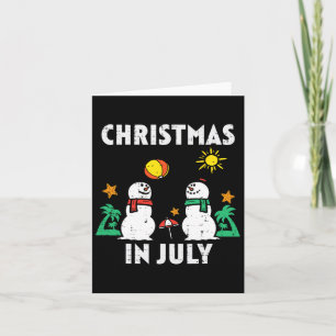 Snowman Beach Christmas In July Xmas Summer Men Wo Karte