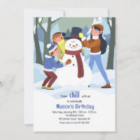 Snowman Birthday Einladung