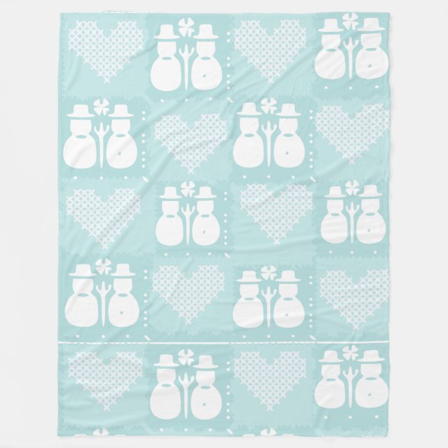 Snowman Blanket & Throws Fleecedecke (Vorderseite)