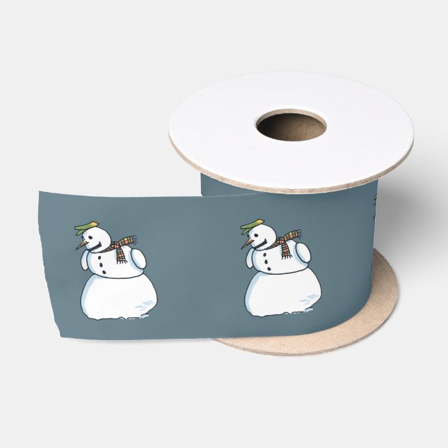 Snowman-blaues Band Satinband (Spule)