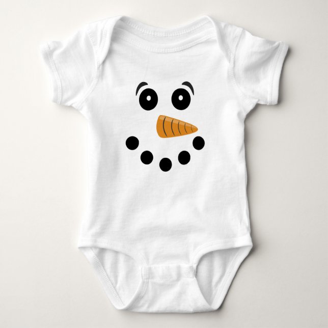Snowman Bodysuit Baby Strampler (Vorderseite)