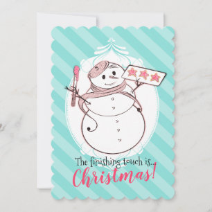 Snowman boulangerie française cookies Carte de Noë