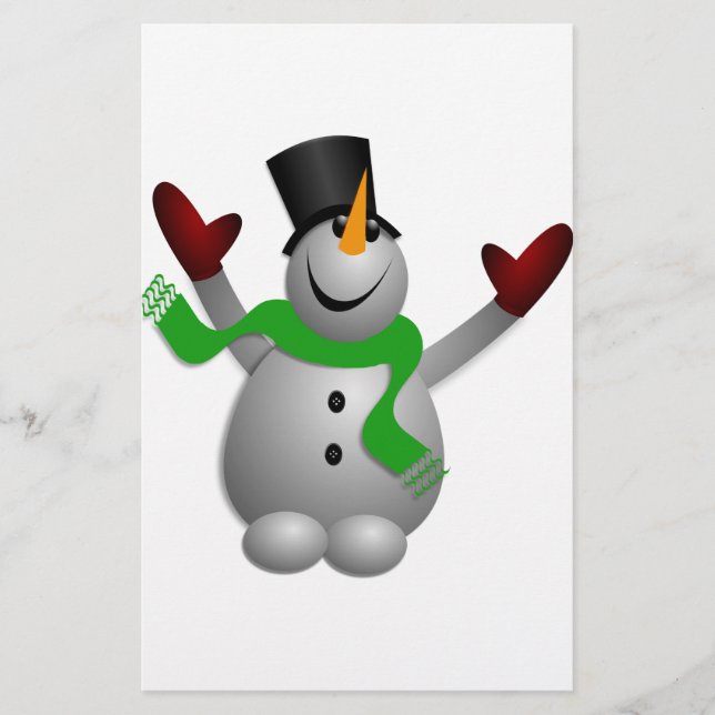 Snowman Briefpapier (Vorderseite)