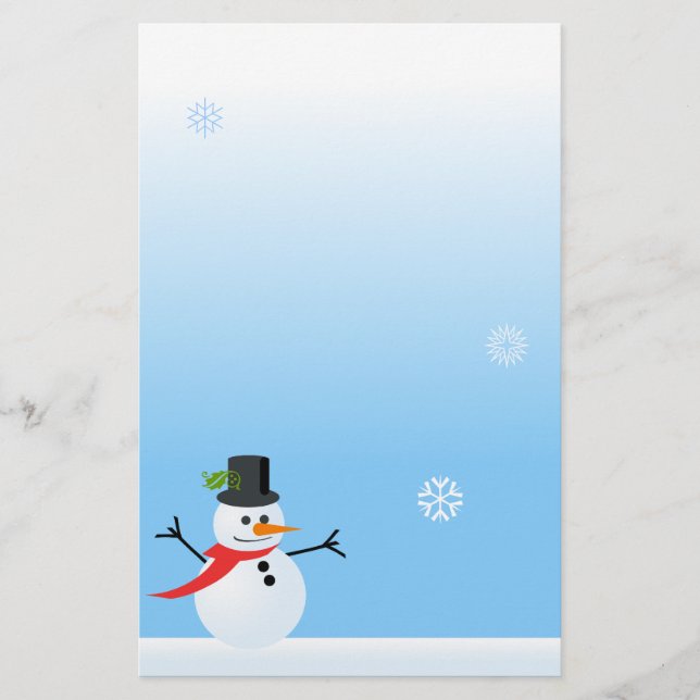 Snowman Briefpapier (Vorderseite)