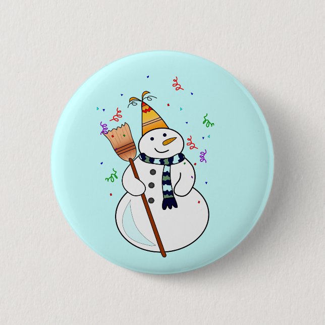 Snowman Button feiern (Vorderseite)