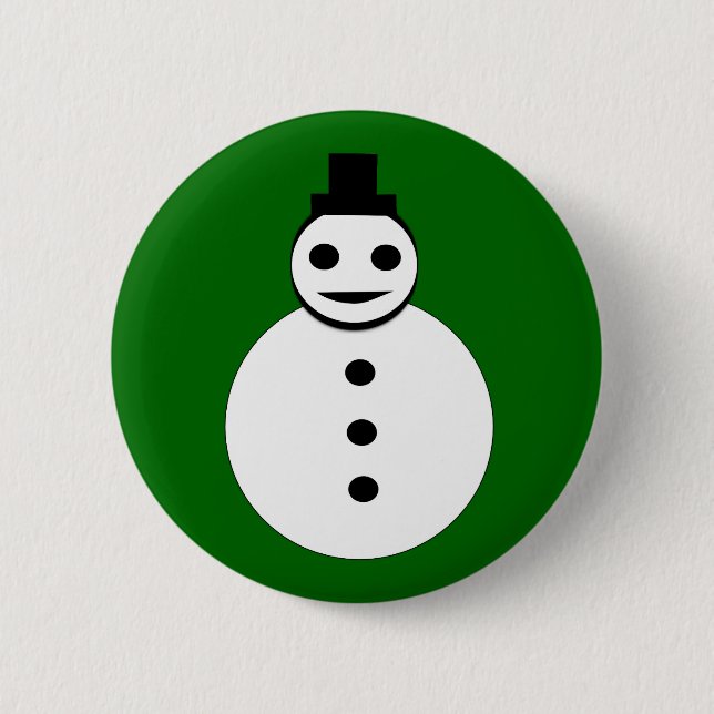 Snowman Button lächeln Weihnachten (Vorderseite)