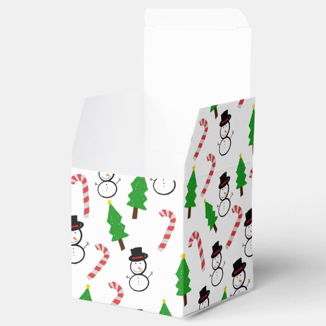 Snowman Candy Cane Christmas Tree Geschenkschachtel (Geöffnet)