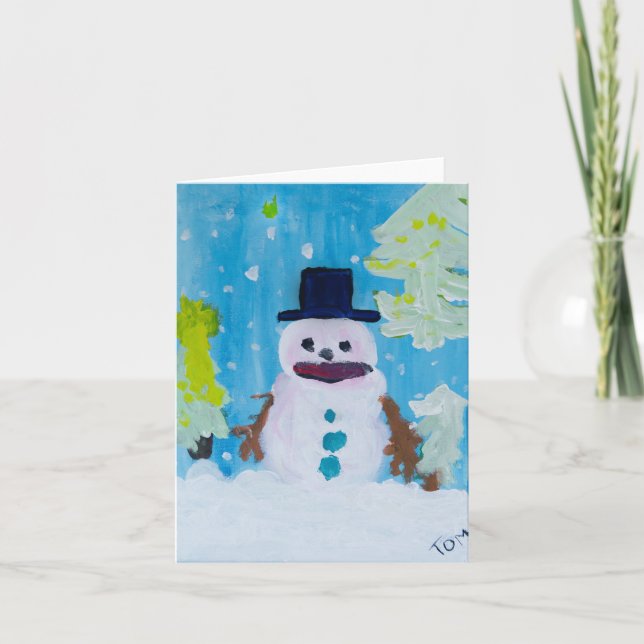 Snowman Card Karte (Vorderseite)