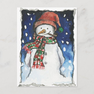 Snowman - Carte postale Xmas