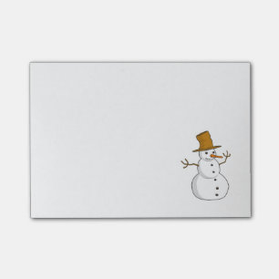 Snowman-Cartoon Post-it Klebezettel