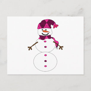 Snowman Cartoon Postkarte