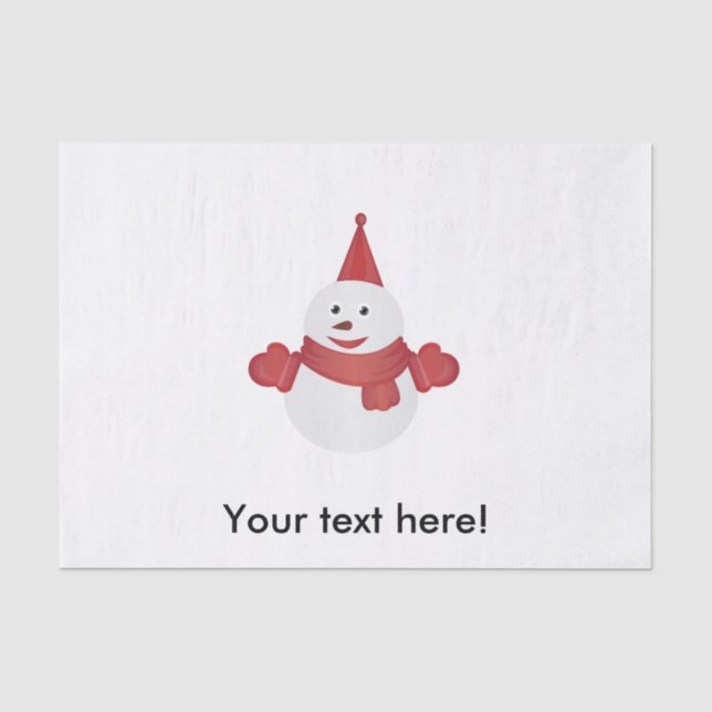 Snowman Cartoon Seidenpapier (Vorderseite)