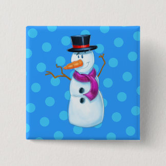 Snowman-Cartoon-Vatiknopf Button