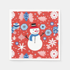 Snowman Chillin' Serviette