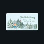 Snowman Christmas Address Adressaufkleber<br><div class="desc">Fügen Sie dieses bezaubernde Snowman Weihnachtsadressen-Label Ihrem Weihnachtsgeschäft hinzu! Dieses einzigartige Design ist für Sie bereit,  um Ihre Wünsche zu erfüllen! Exklusiv von Up On the Mountain.</div>