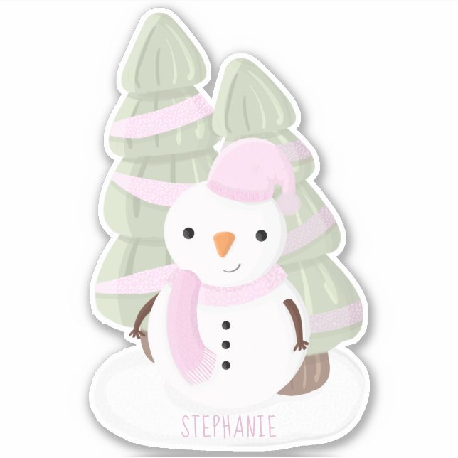 Snowman Christmas Aufkleber (Vorderseite)
