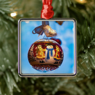Snowman Christmas Ball Ornament Aus Metall