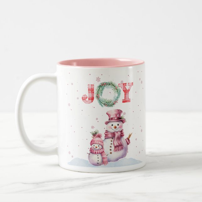 Snowman Christmas Café bicolore Mug (Gauche)