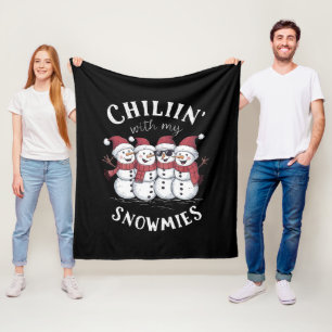 Snowman Christmas Chillin mit meinen Snowmies-Gesc Fleecedecke