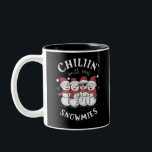 Snowman Christmas Chillin mit meinen Snowmies-Gesc Zweifarbige Tasse<br><div class="desc">Snowman Christmas Chillin mit meinen Snowmies-Geschenken</div>