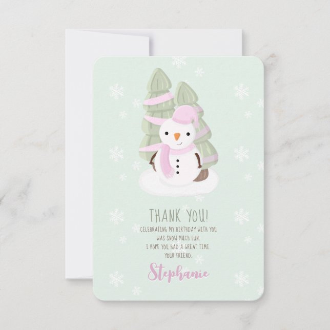 Snowman Christmas Danke, dass Sie eingeladen haben Einladung (Vorderseite)